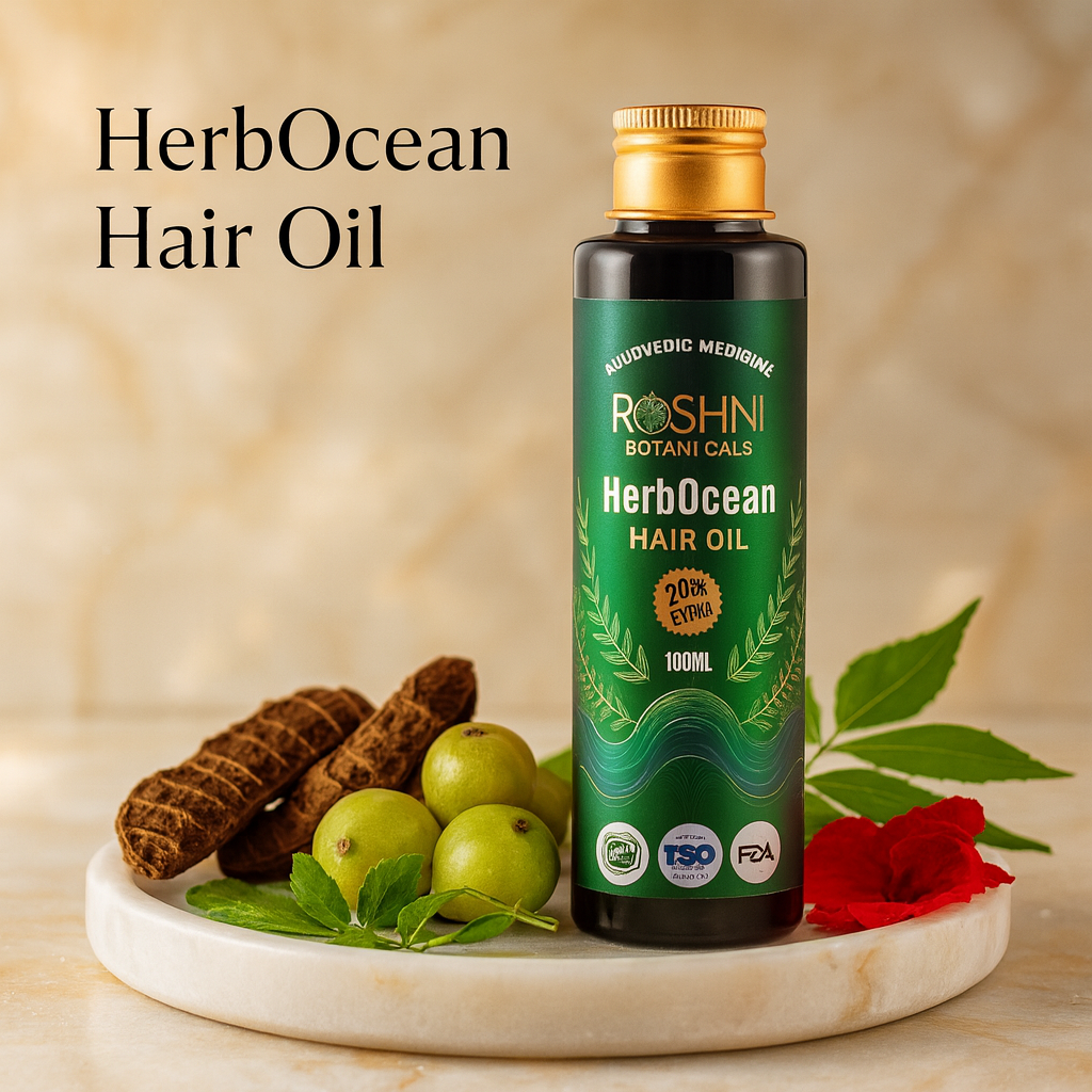 The Power of Nature: A Review of HerbOcean Hair Oil by Roshni Botanicals for Hair Loss and Graying